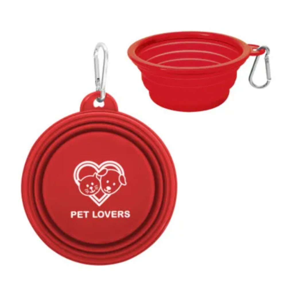Promotional Collapsible Pet Bowl - Red