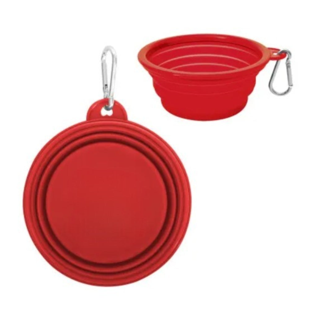 Promotional Collapsible Pet Bowl - Red