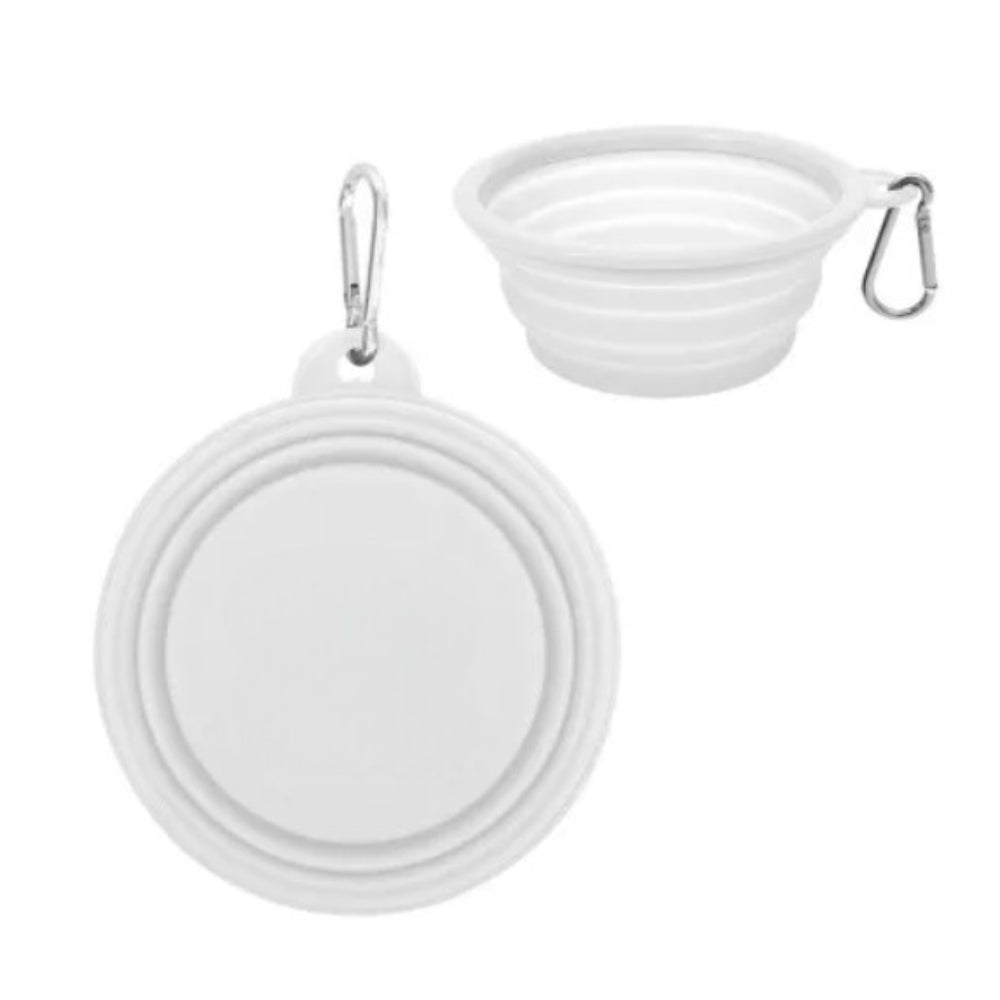 Promotional Collapsible Pet Bowl - White