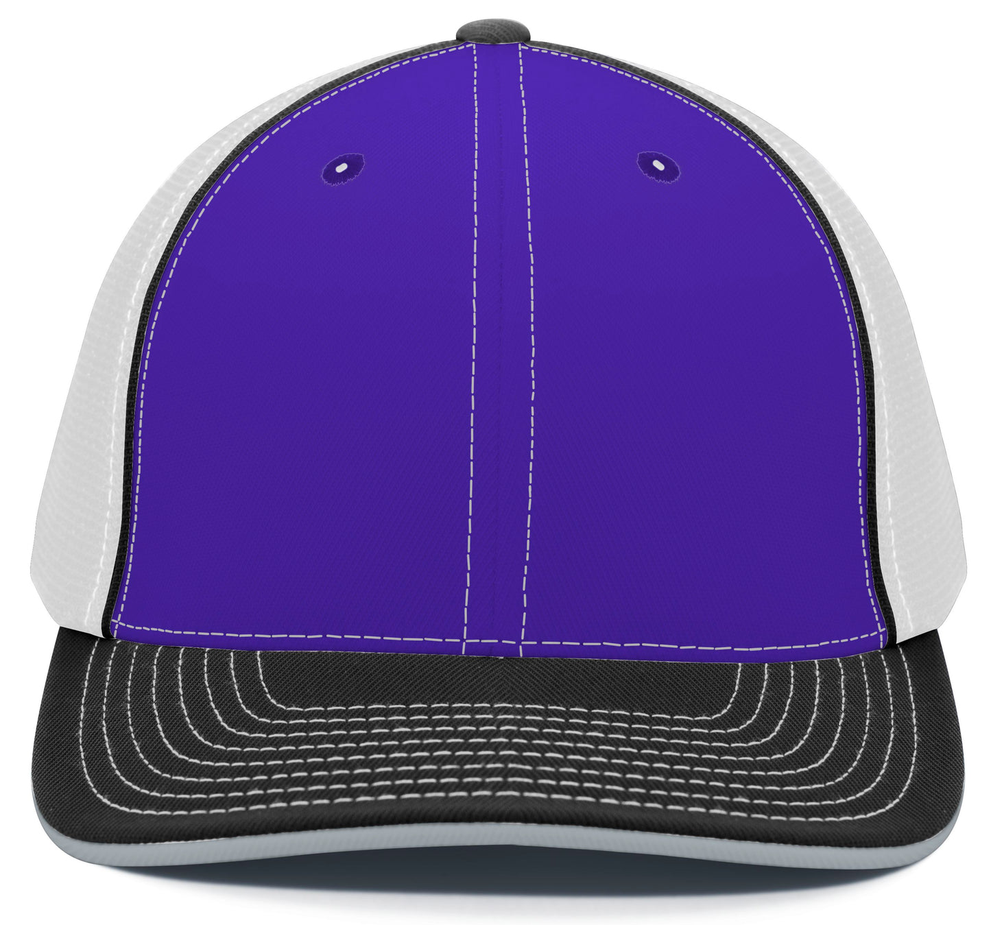 Pacific Headwear Trucker PacFlex Cap - Purple/White/Black