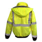Radians SJ11QB-3ZGS Type R Class 3 Weatherproof Bomber Jacket with Quilted Built-In Liner - Yellow/Black