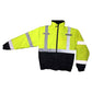 Radians SJ11QB-3ZGS Type R Class 3 Weatherproof Bomber Jacket with Quilted Built-In Liner - Yellow/Black