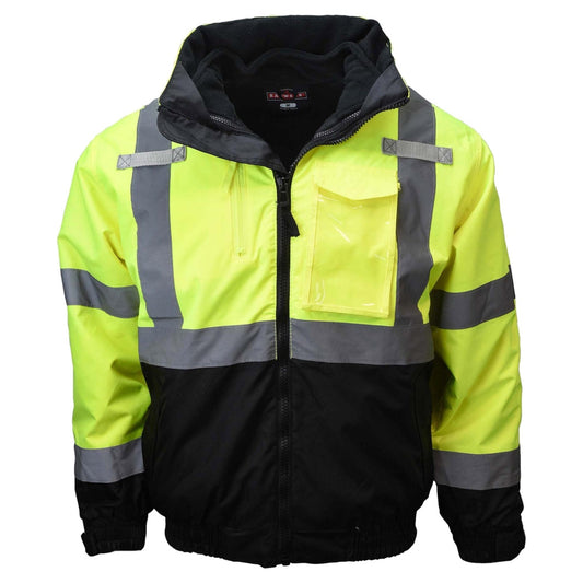 Radians SJ210B-3ZGS Type R Class 3 Three-in-One Hi-Vis Bomber Safety Jacket - Yellow/Black