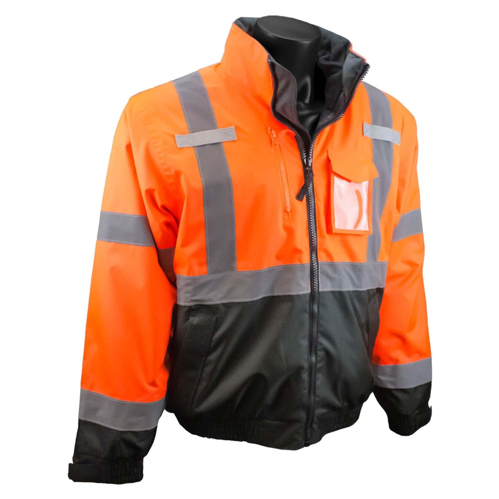 Radians SJ210B-3ZGS Type R Class 3 Three-in-One Hi-Vis Bomber Safety Jacket - Orange