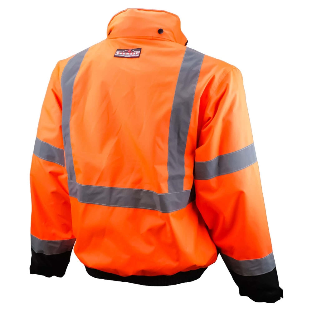 Radians SJ210B-3ZGS Type R Class 3 Three-in-One Hi-Vis Bomber Safety Jacket - Orange