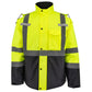Radians SJ411QB-3ZGS Type R Class 3 Black Bottom Quilted Parka - Yellow/Lime