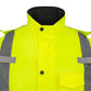 Radians SJ411QB-3ZGS Type R Class 3 Black Bottom Quilted Parka - Yellow/Lime