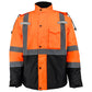 Radians SJ411QB-3Z0S Type R Class 3 Black Bottom Quilted Parka - Orange