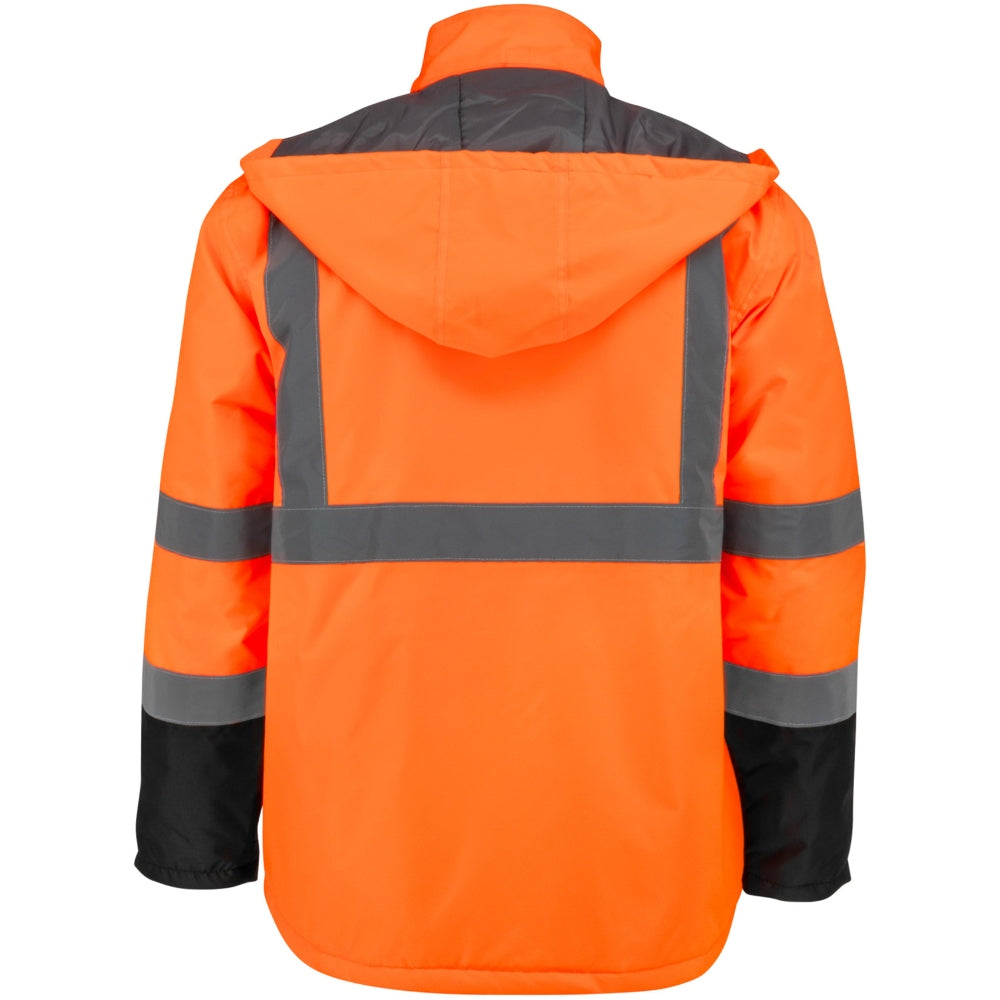 Radians SJ411QB-3Z0S Type R Class 3 Black Bottom Quilted Parka - Orange