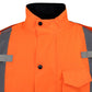 Radians SJ411QB-3Z0S Type R Class 3 Black Bottom Quilted Parka - Orange