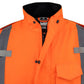 Radians SJ411QB-3Z0S Type R Class 3 Black Bottom Quilted Parka - Orange