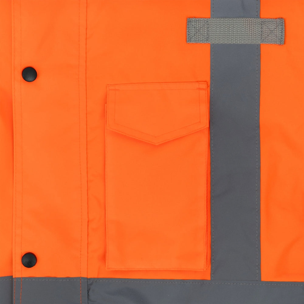 Radians SJ411QB-3Z0S Type R Class 3 Black Bottom Quilted Parka - Orange