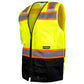 Radians SV51B-2Z Type R Class 2 Black Bottom Two-Tone Surveyor Safety Vest - Yellow/Orange