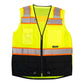 Radians SV51B-2Z Type R Class 2 Black Bottom Two-Tone Surveyor Safety Vest - Yellow/Orange