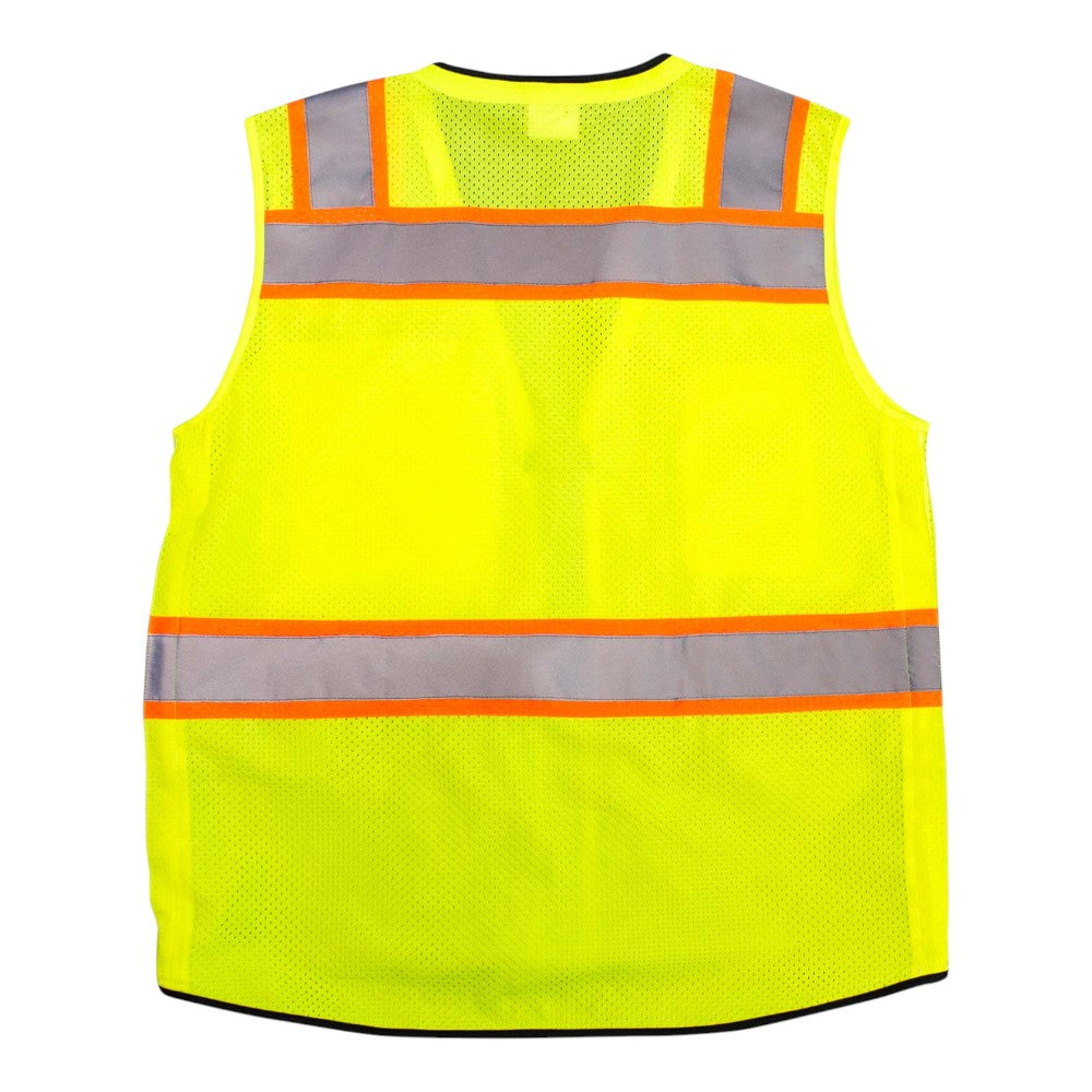 Radians SV51B-2Z Type R Class 2 Black Bottom Two-Tone Surveyor Safety Vest - Yellow/Orange