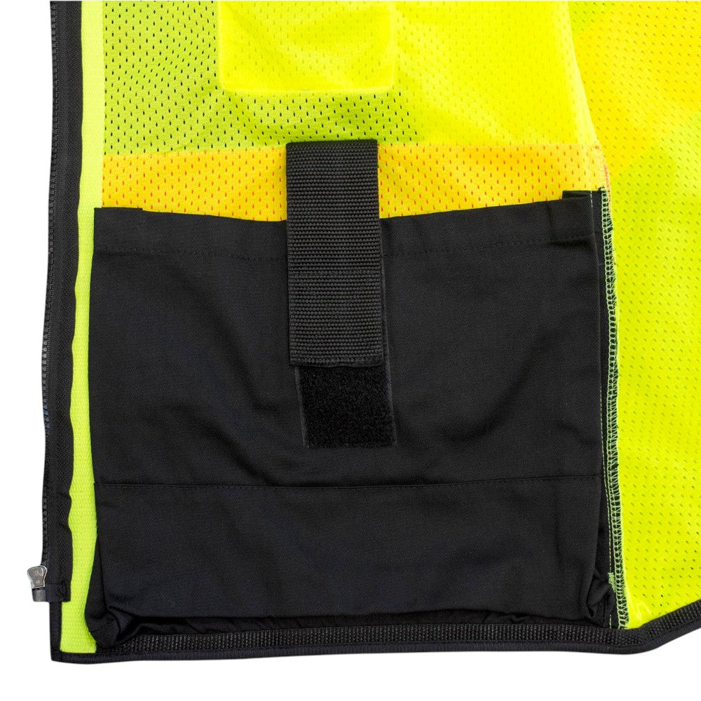 Radians SV51B-2Z Type R Class 2 Black Bottom Two-Tone Surveyor Safety Vest - Yellow/Orange