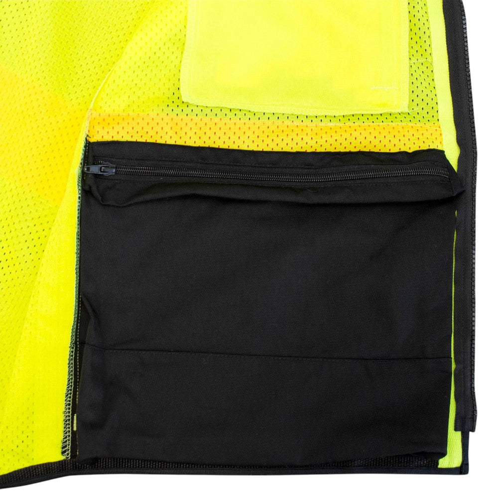 Radians SV51B-2Z Type R Class 2 Black Bottom Two-Tone Surveyor Safety Vest - Yellow/Orange