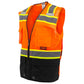 Radians SV51B-2Z Type R Class 2 Black Bottom Two-Tone Surveyor Safety Vest - Orange