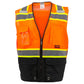 Radians SV51B-2Z Type R Class 2 Black Bottom Two-Tone Surveyor Safety Vest - Orange