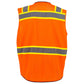 Radians SV51B-2Z Type R Class 2 Black Bottom Two-Tone Surveyor Safety Vest - Orange
