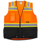 Radians SV51B-2Z Type R Class 2 Black Bottom Two-Tone Surveyor Safety Vest - Orange