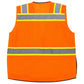 Radians SV51B-2Z Type R Class 2 Black Bottom Two-Tone Surveyor Safety Vest - Orange