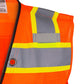 Radians SV51B-2Z Type R Class 2 Black Bottom Two-Tone Surveyor Safety Vest - Orange