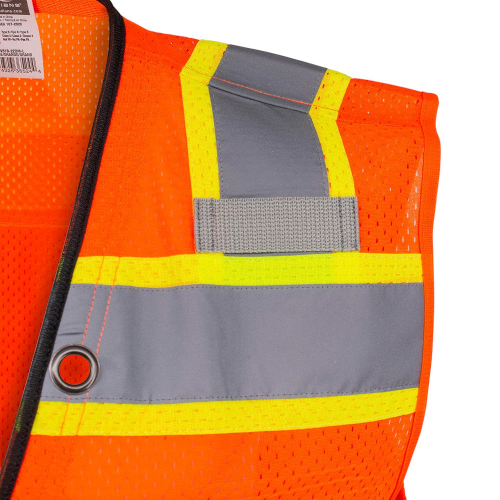 Radians SV51B-2Z Type R Class 2 Black Bottom Two-Tone Surveyor Safety Vest - Orange