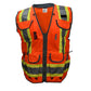 Radians SV55-2ZOD Type R Class 2 Heavy Duty Engineer Safety Vest - Orange
