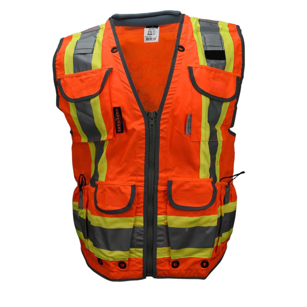 Radians SV55-2ZOD Type R Class 2 Heavy Duty Engineer Safety Vest - Orange
