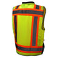 Radians SV55B-2ZGD Type R Class 2 Heavy Duty Black Bottom Engineer Safety Vest - Yellow/Lime
