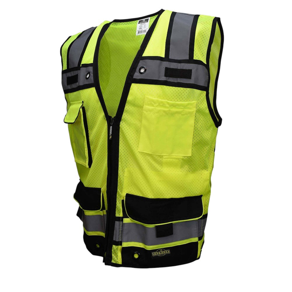 Radians SV65-2ZOM Type R Class 2 Heavy Duty Surveyor Safety Vest - Yellow/Lime