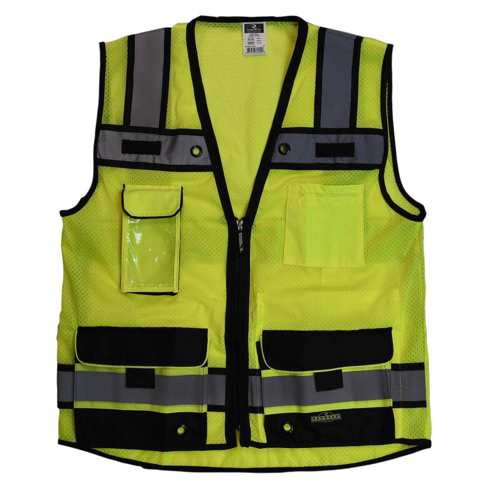 Radians SV65-2ZOM Type R Class 2 Heavy Duty Surveyor Safety Vest - Yellow/Lime