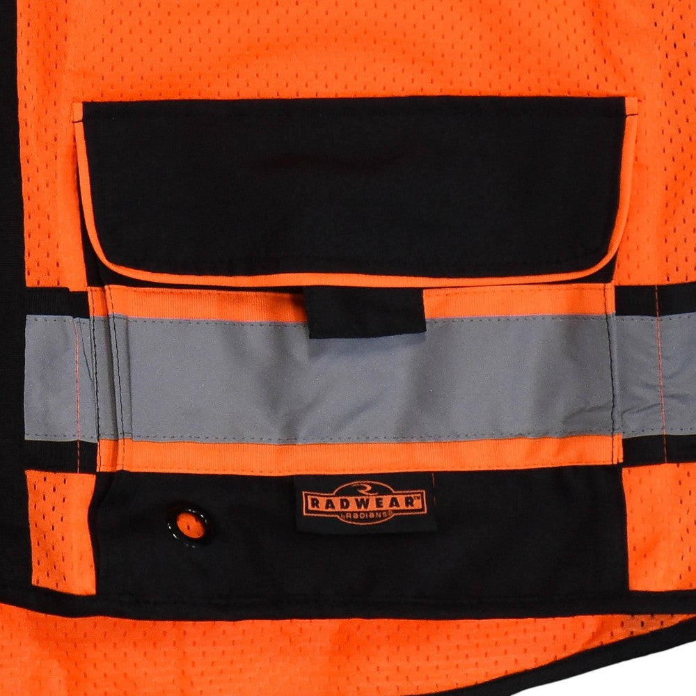 Radians SV65-2ZOM Type R Class 2 Heavy Duty Surveyor Safety Vest - Orange
