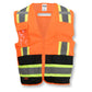 Radians SV6B Type R Class 2 Two-Tone Black Bottom Surveyor Safety Vest - Orange