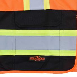 Radians SV6B Type R Class 2 Two-Tone Black Bottom Surveyor Safety Vest - Orange