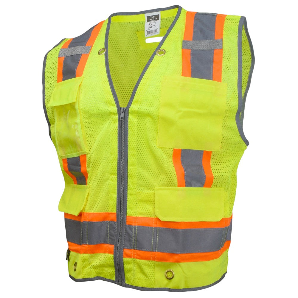 Radians SV6HG Type R Class 2 Heavy Duty Two Tone Surveyor Safety Vest - Yellow/Lime