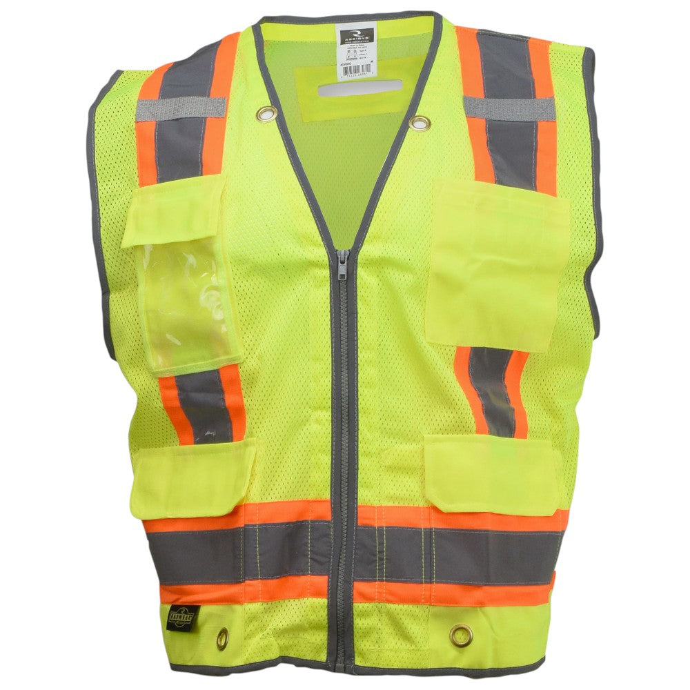Radians SV6HG Type R Class 2 Heavy Duty Two Tone Surveyor Safety Vest - Yellow/Lime