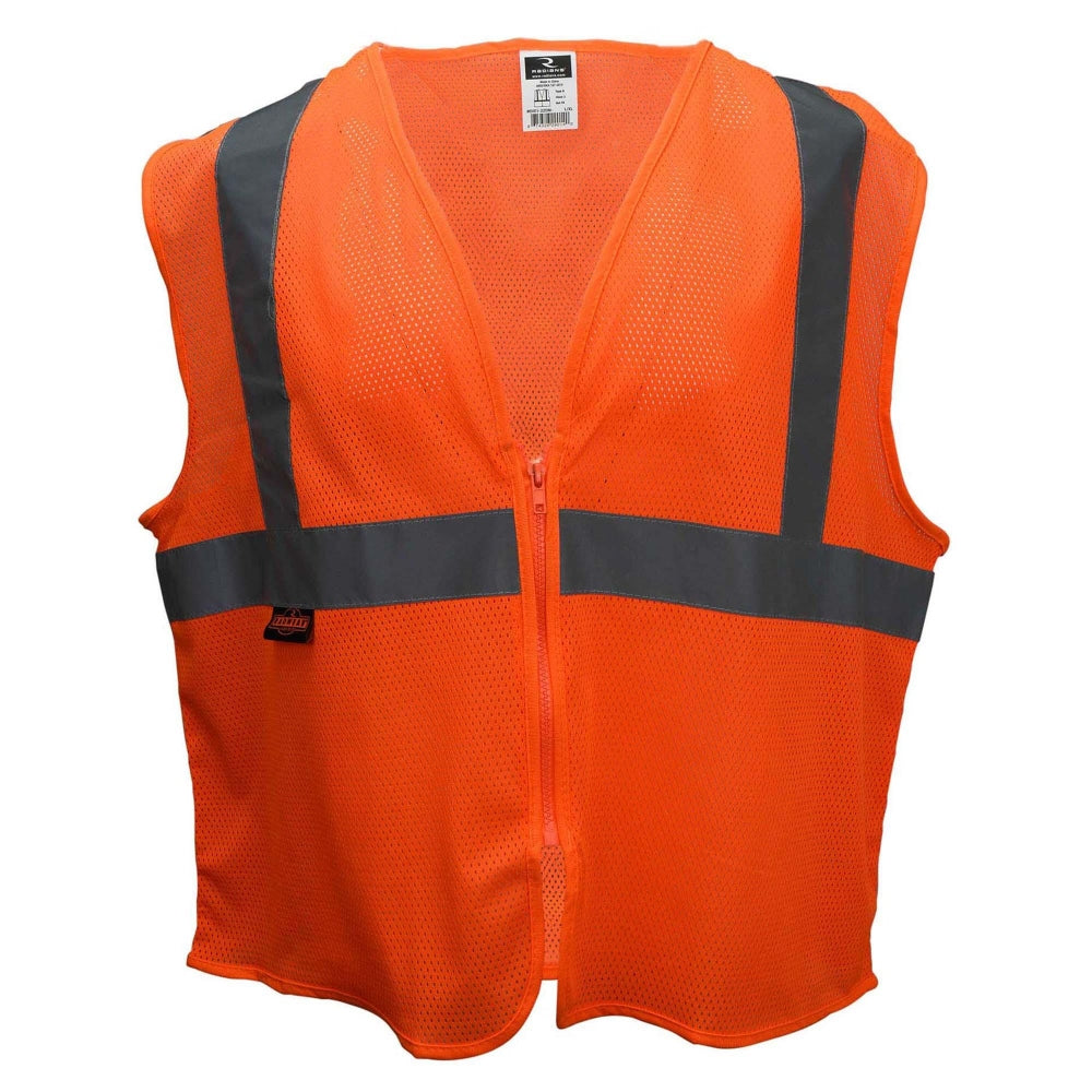 Radians SVE1 Type R Class 2 Economy Safety Vest with No Pockets - Orange