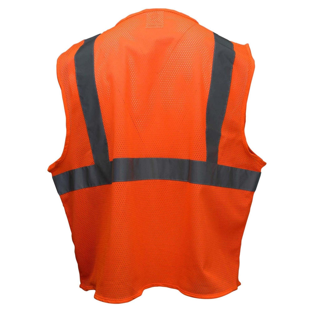 Radians SVE1 Type R Class 2 Economy Safety Vest with No Pockets - Orange