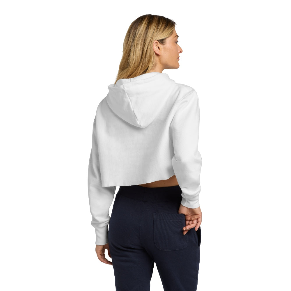 Champion® Women’s Reverse Weave® Cropped Cut-Off Hooded Sweatshirt - White