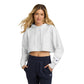 Champion® Women’s Reverse Weave® Cropped Cut-Off Hooded Sweatshirt - White