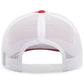 Pacific Headwear Trucker Snapback Cap - Red/White/Red