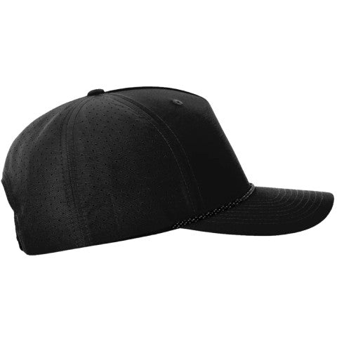 Richardson 355 Laser Perforated Performance Rope Hat - Black/Black-Grey