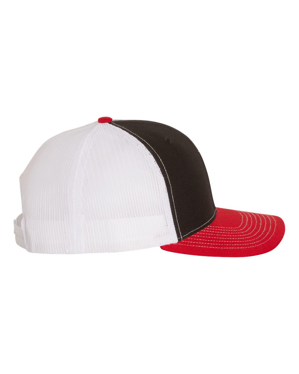 Richardson 112 Trucker Hat - Black / White / Red