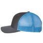 Richardson 112 Trucker Hat - Charcoal / Columbia Blue