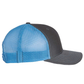 Richardson 112 Trucker Hat - Charcoal / Columbia Blue