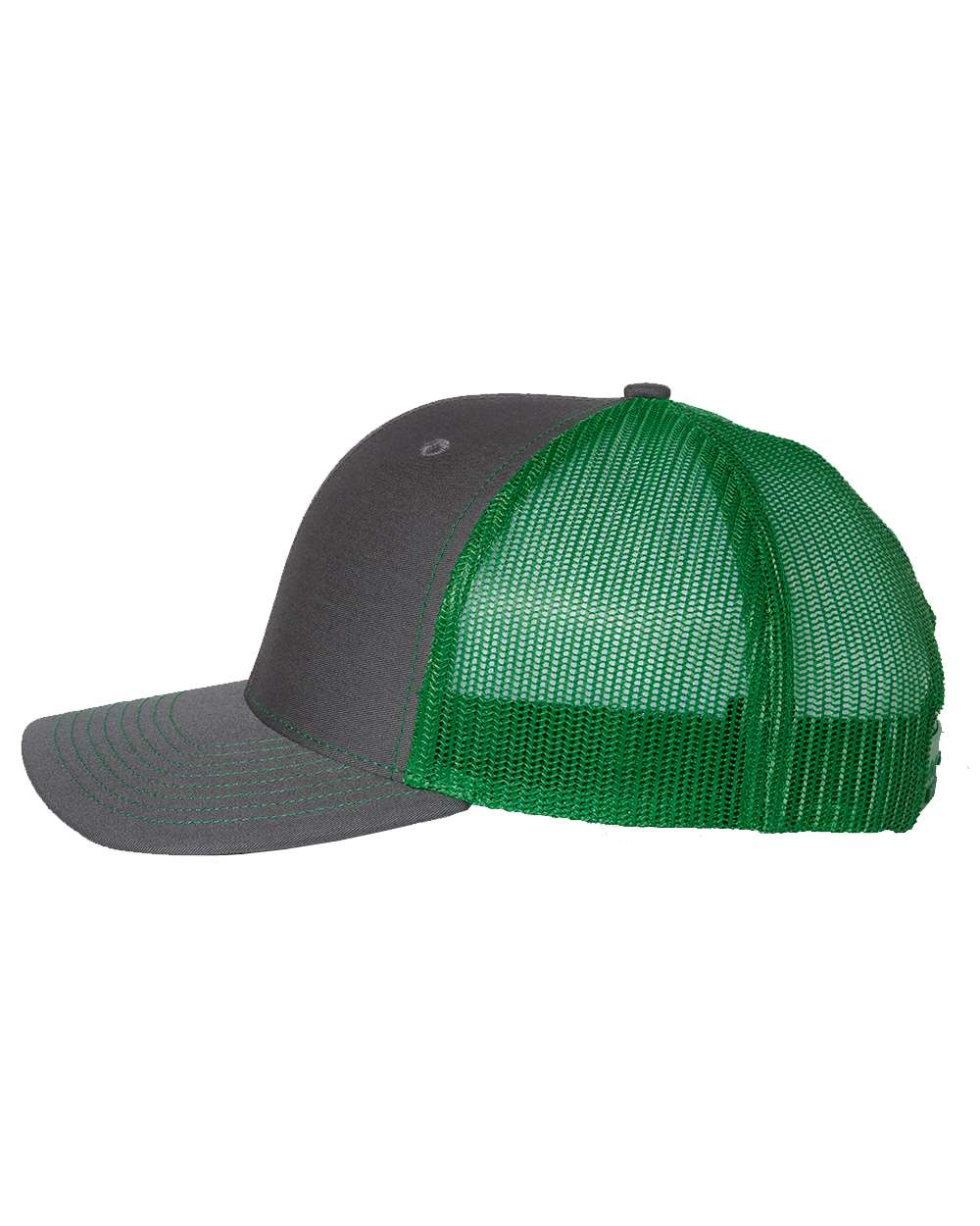 Richardson 112 Trucker Hat - Charcoal / Kelly Green