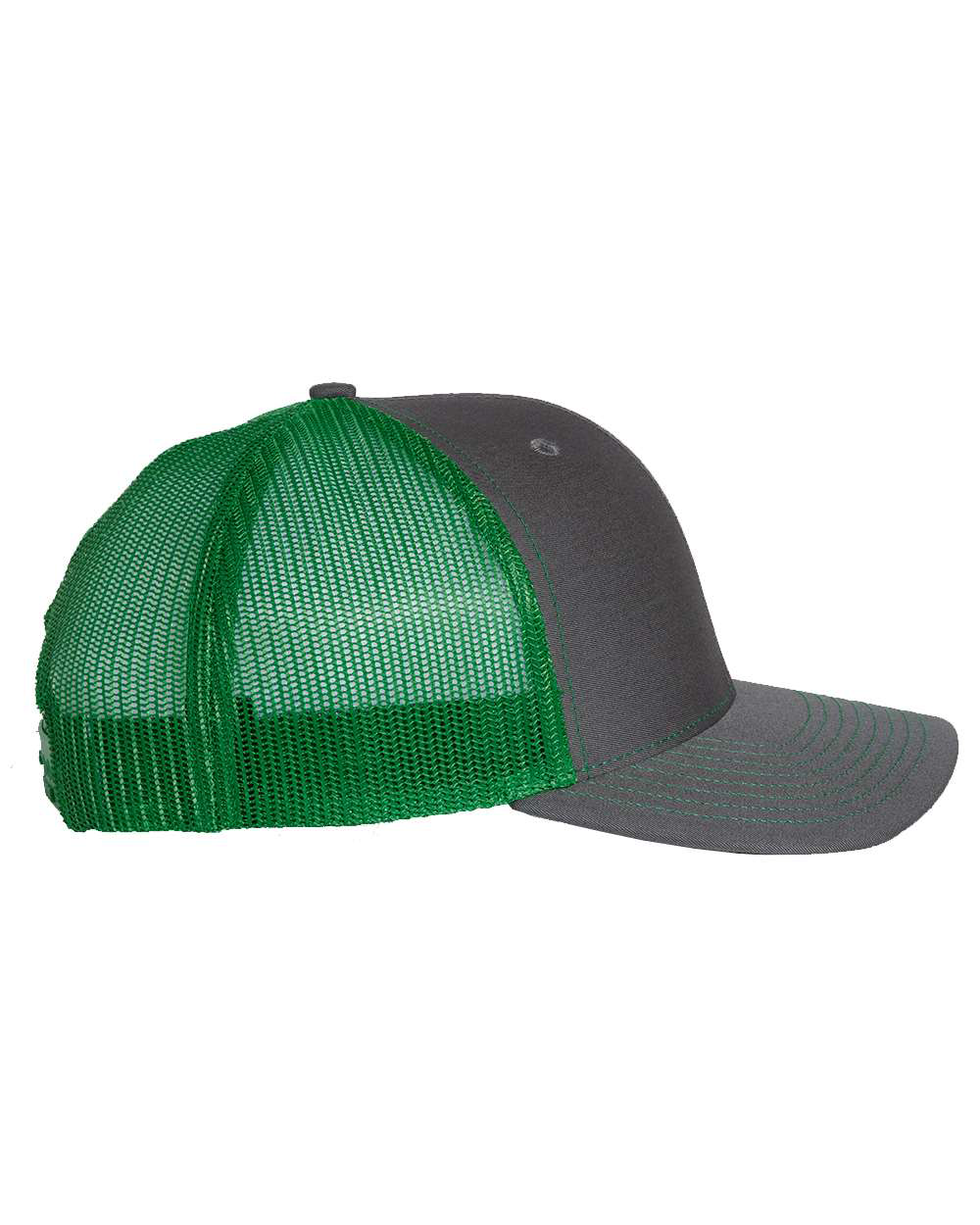 Richardson 112 Trucker Hat - Charcoal / Kelly Green