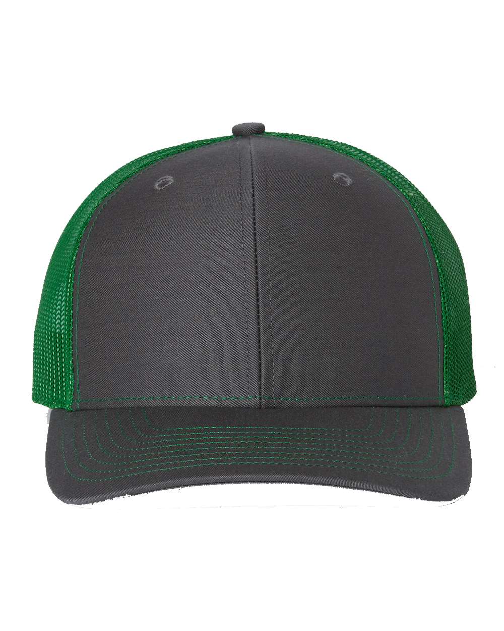 Richardson 112 Trucker Hat - Charcoal / Kelly Green